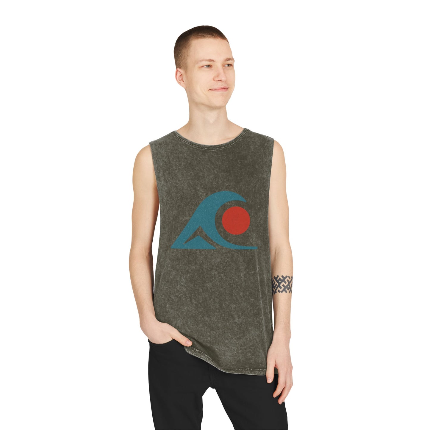 FULOVEK - Unisex Stonewash Graphic Tank Top - Vibrant Retro Wave Design, Summer Beachwear, Casual Layering, Gift for Outdoor Lovers, Trendy [...]