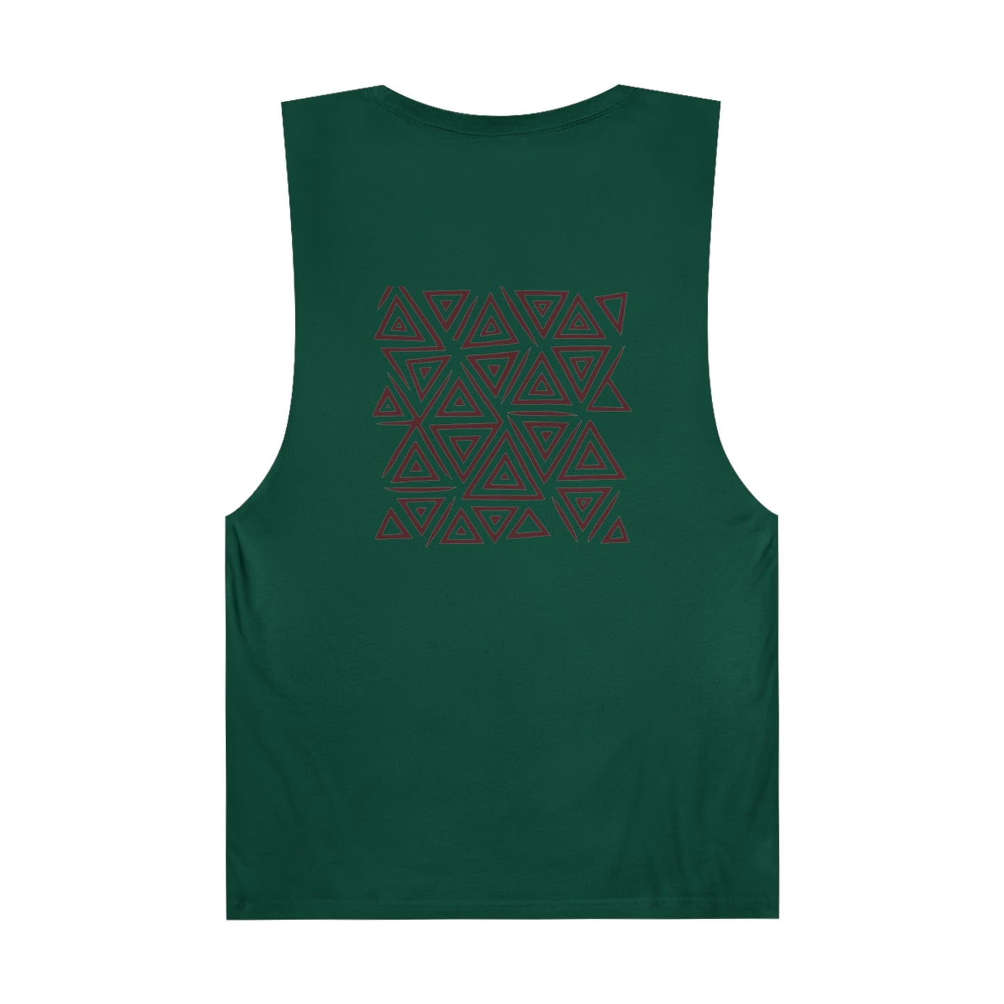 FULOVEK - Unisex Barnard Geometric Tribal BROWN Tank Top | Casual Summer Wear, Beach Attire, Workout Shirt, Graphic Tee, Gift for Friends