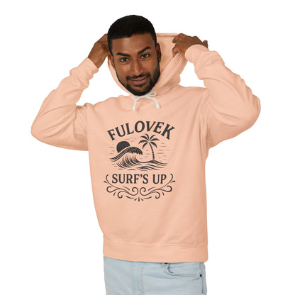 FULOVEK - Surf's Up Unisex Hooded Sweatshirt - Beach Vibes Apparel, Casual Wear, Gift for Surfers, Summer Fashion, Comfortable Lightweight Hoodie
