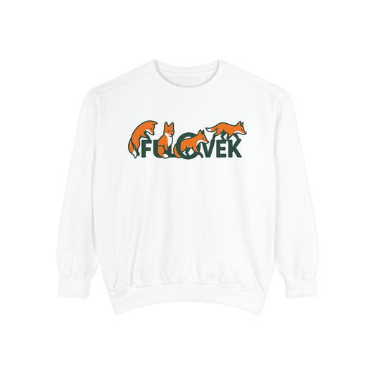 FULOVEK - Cozy Fox Graphic Sweatshirt - Unisex Garment-Dyed Apparel
