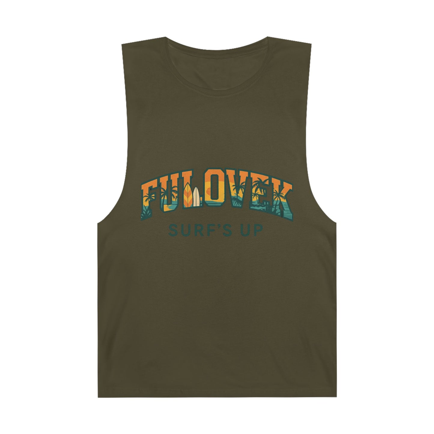 FULOVEK - Unisex Surf's Up Tank Top - Relaxed Casual Style for Beach Lovers