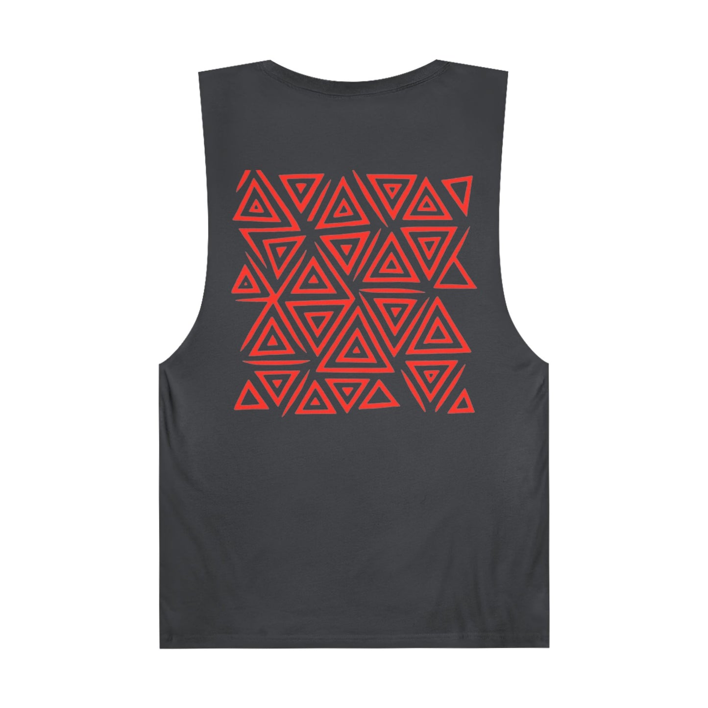 FULOVEK - Unisex Barnard Geometric Tribal RED Tank Top | Casual Summer Wear, Beach Attire, Workout Shirt, Graphic Tee, Gift for Friends