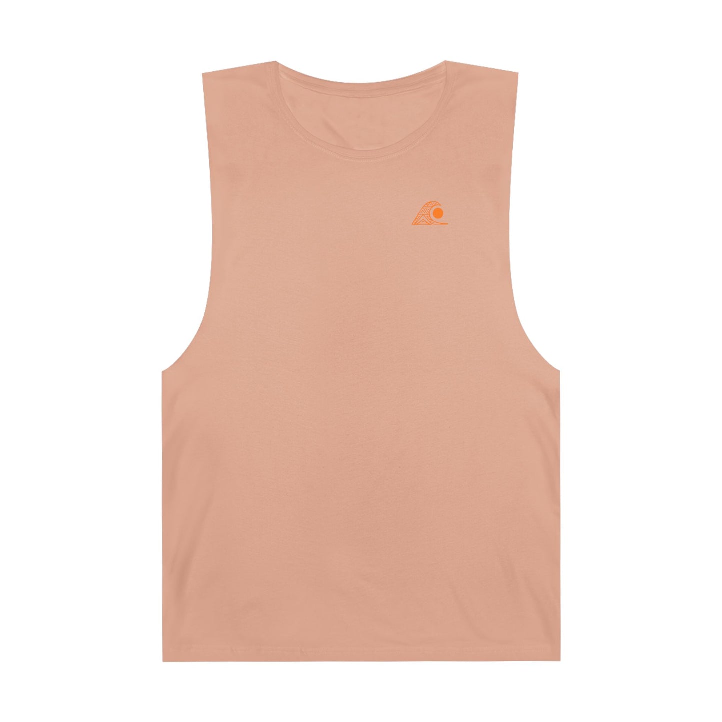 FULOVEK - Unisex Barnard Geometric Tribal ORANGE Tank Top | Casual Summer Wear, Beach Attire, Workout Shirt, Graphic Tee, Gift for Friends