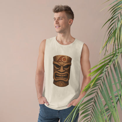 FULOVEK - Unisex Tiki Tank Top, Summer Casual Wear, Tropical Vacation Shirt, Beach Party Attire, Outdoor Festival Clothing