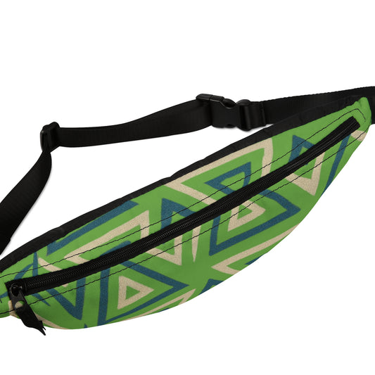 FULOVEK - Stylish Geometric Fanny Pack, Trendy Hip Bag for Festivals, Travel, Concerts, Unisex Accessory