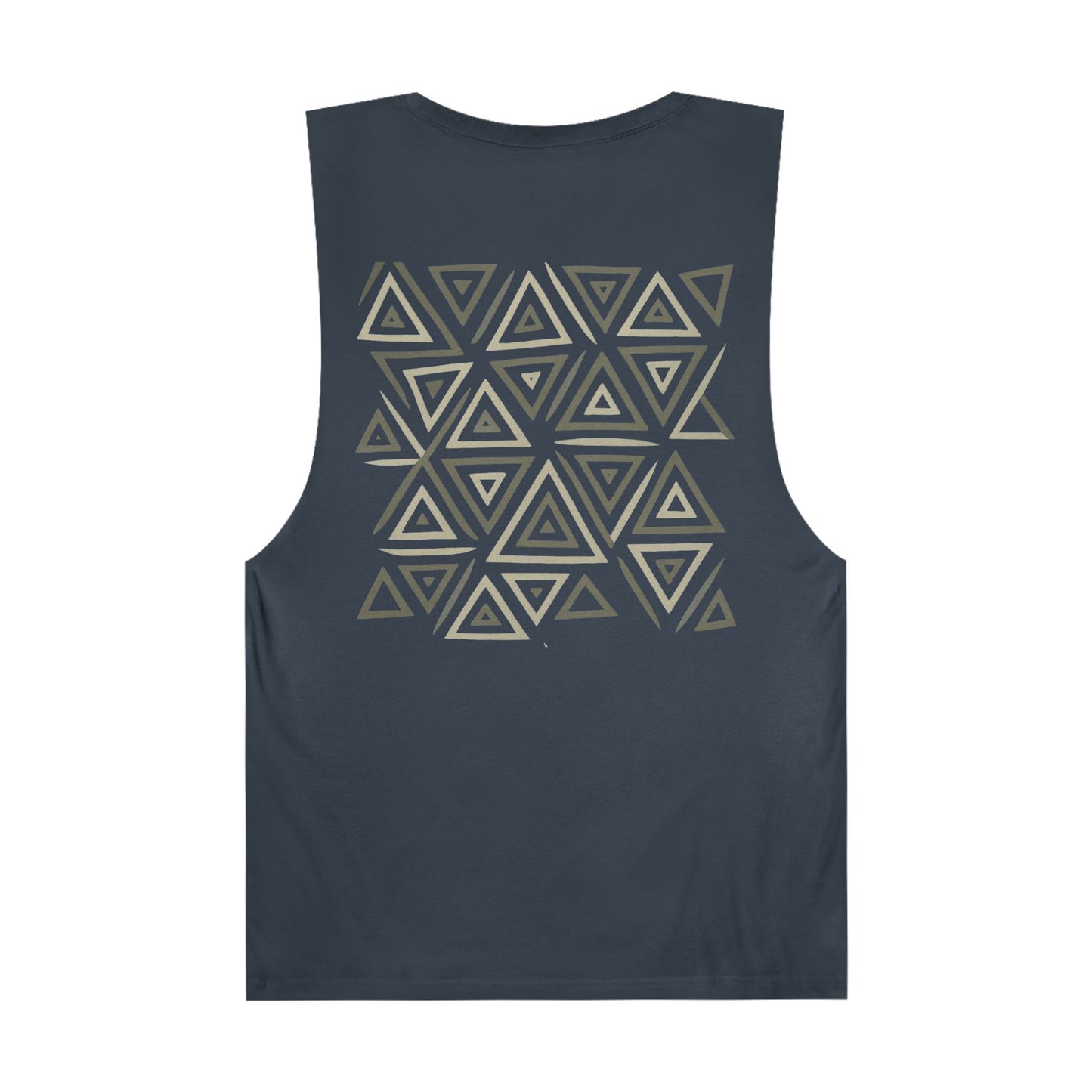 FULOVEK - Unisex Barnard Geometric Tribal GREY Tank Top | Casual Summer Wear, Beach Attire, Workout Shirt, Graphic Tee, Gift for Friends
