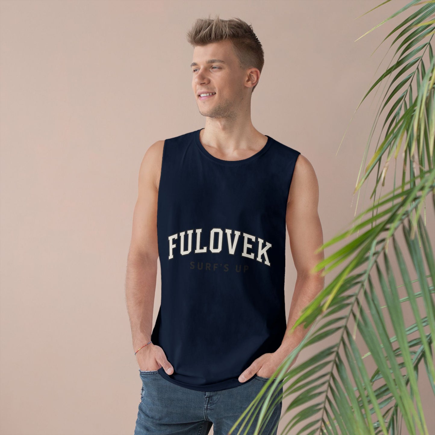 FULOVEK - Unisex Surf's Up Tank Top - Relaxed Casual Style for Beach Lovers