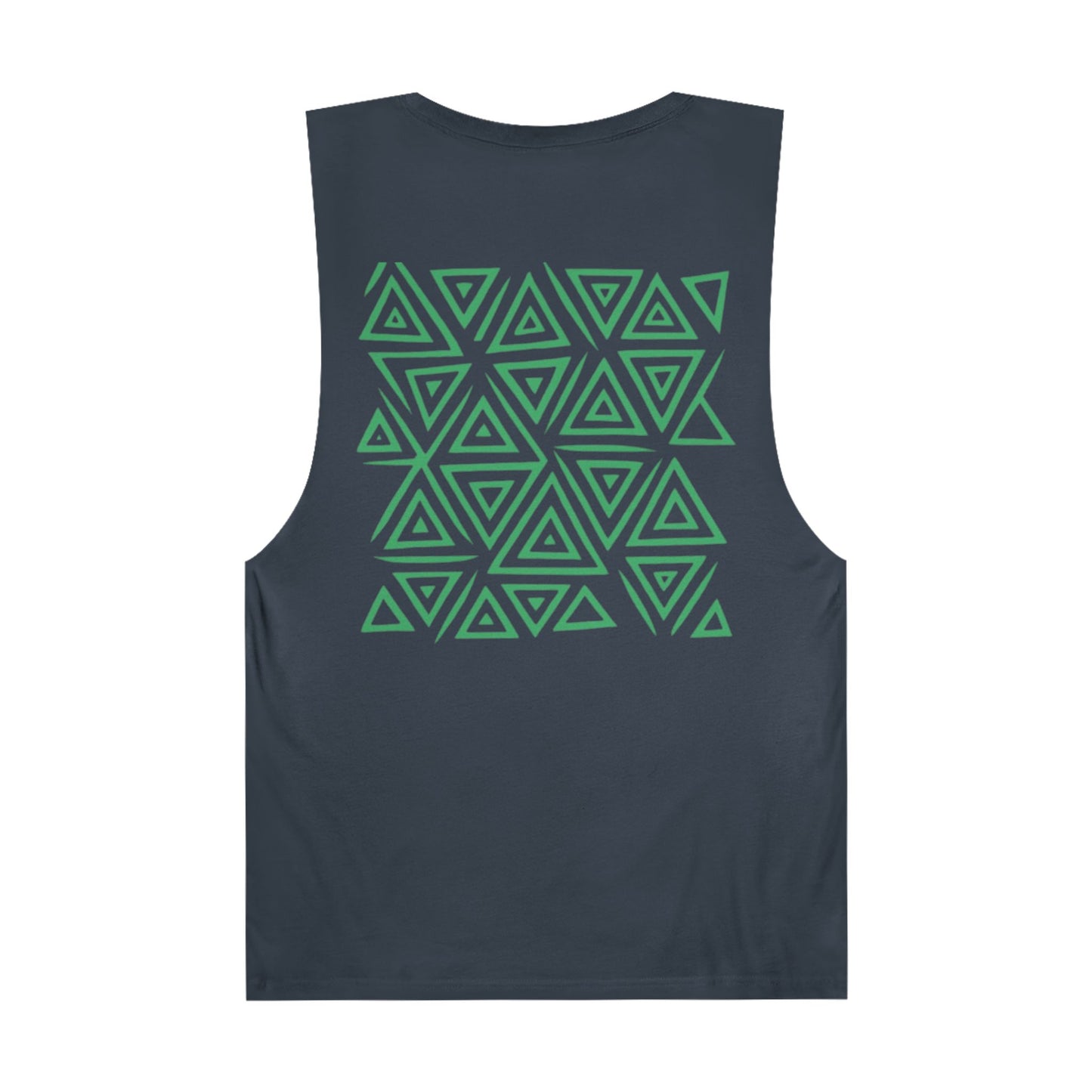 FULOVEK - Unisex Barnard Geometric Tribal GREEN Tank Top | Casual Summer Wear, Beach Attire, Workout Shirt, Graphic Tee, Gift for Friends