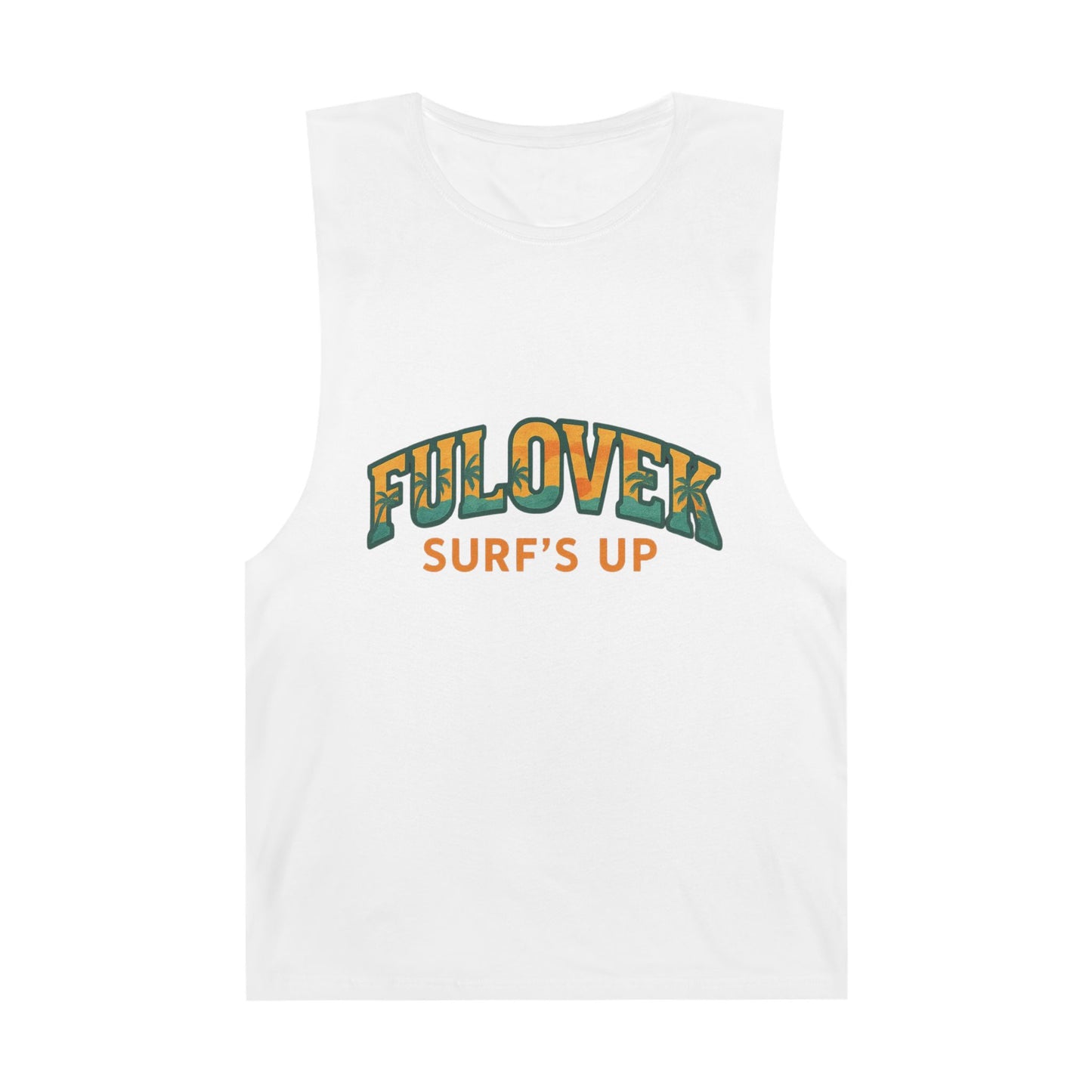 FULOVEK - Unisex Surf's Up Tank Top - Relaxed Casual Style for Beach Lovers
