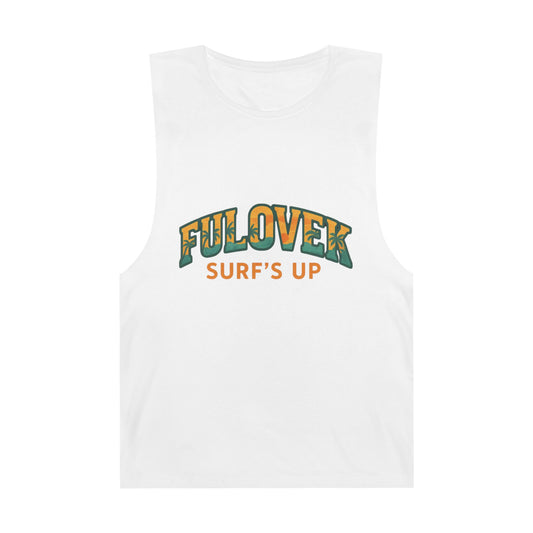 FULOVEK - Unisex Surf's Up Tank Top - Relaxed Casual Style for Beach Lovers