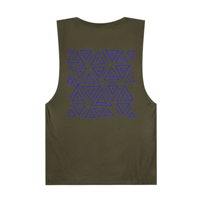 FULOVEK - Unisex Barnard Geometric Tribal PURPLE Tank Top | Casual Summer Wear, Beach Attire, Workout Shirt, Graphic Tee, Gift for Friends