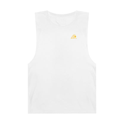 FULOVEK - Unisex Barnard Geometric Tribal YELLOW Tank Top | Casual Summer Wear, Beach Attire, Workout Shirt, Graphic Tee, Gift for Friends