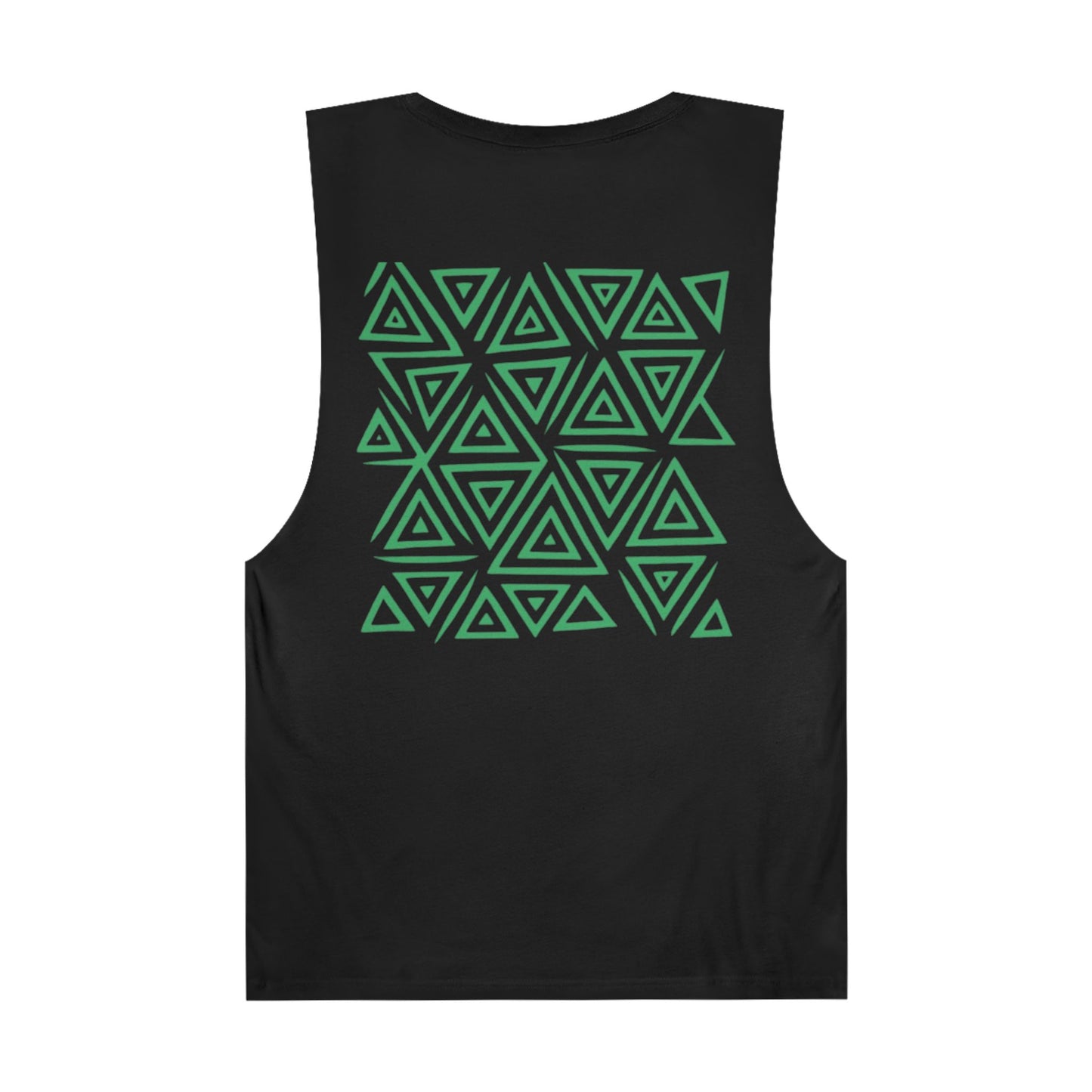 FULOVEK - Unisex Barnard Geometric Tribal GREEN Tank Top | Casual Summer Wear, Beach Attire, Workout Shirt, Graphic Tee, Gift for Friends