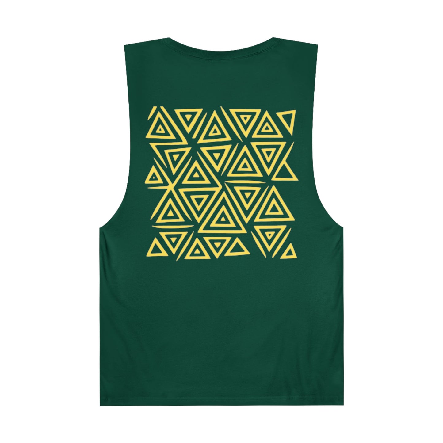 FULOVEK - Unisex Barnard Geometric Tribal YELLOW Tank Top | Casual Summer Wear, Beach Attire, Workout Shirt, Graphic Tee, Gift for Friends