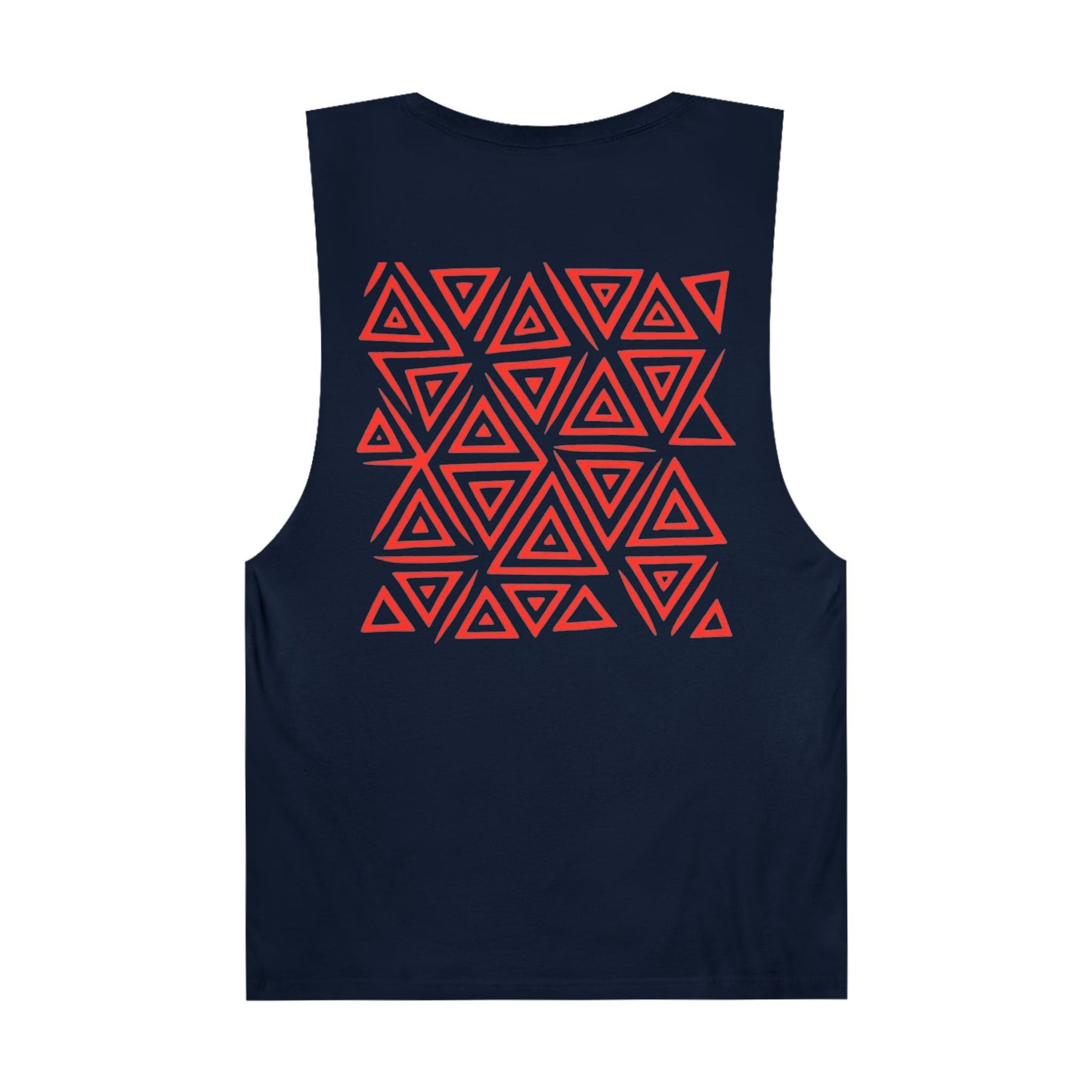 FULOVEK - Unisex Barnard Geometric Tribal RED Tank Top | Casual Summer Wear, Beach Attire, Workout Shirt, Graphic Tee, Gift for Friends