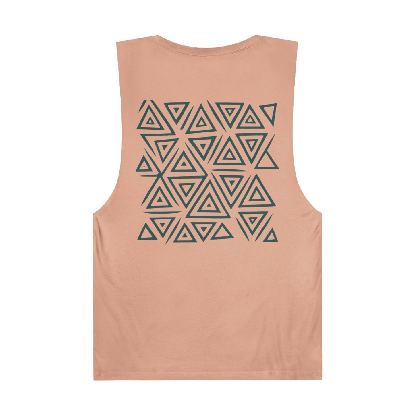 FULOVEK - Unisex Barnard Geometric Tribal DARK GREEN Tank Top | Casual Summer Wear, Beach Attire, Workout Shirt, Graphic Tee, Gift for Friends