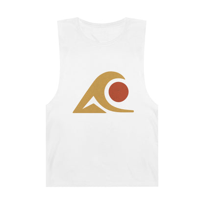 FULOVEK - Unisex Tank Top with Retro Wave Design, Summer Fitness Shirt, Beach Workout Top, Casual Outfit Essential, Gift for Outdoor Lovers