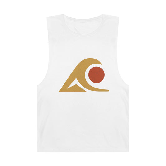 FULOVEK - Unisex Tank Top with Retro Wave Design, Summer Fitness Shirt, Beach Workout Top, Casual Outfit Essential, Gift for Outdoor Lovers