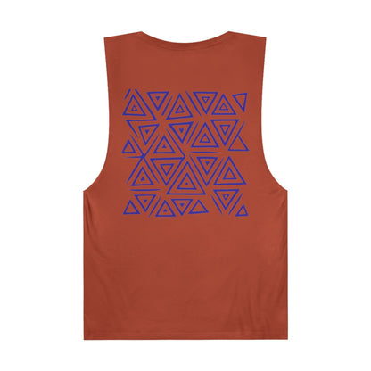 FULOVEK - Unisex Barnard Geometric Tribal PURPLE Tank Top | Casual Summer Wear, Beach Attire, Workout Shirt, Graphic Tee, Gift for Friends