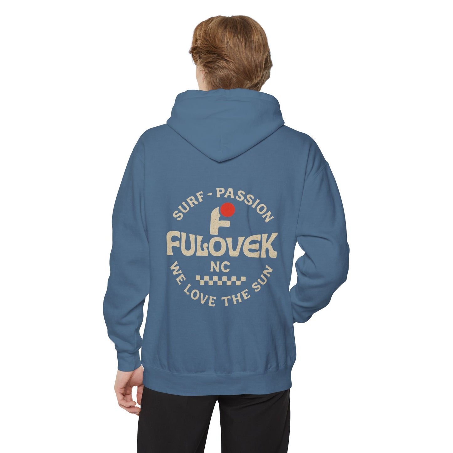 FULOVEK - Surf-Inspired Unisex Hoodie - We Love the Sun - Casual Style, Beach Vibes, Perfect for Gifts, Summer Wear, Adventure Ready