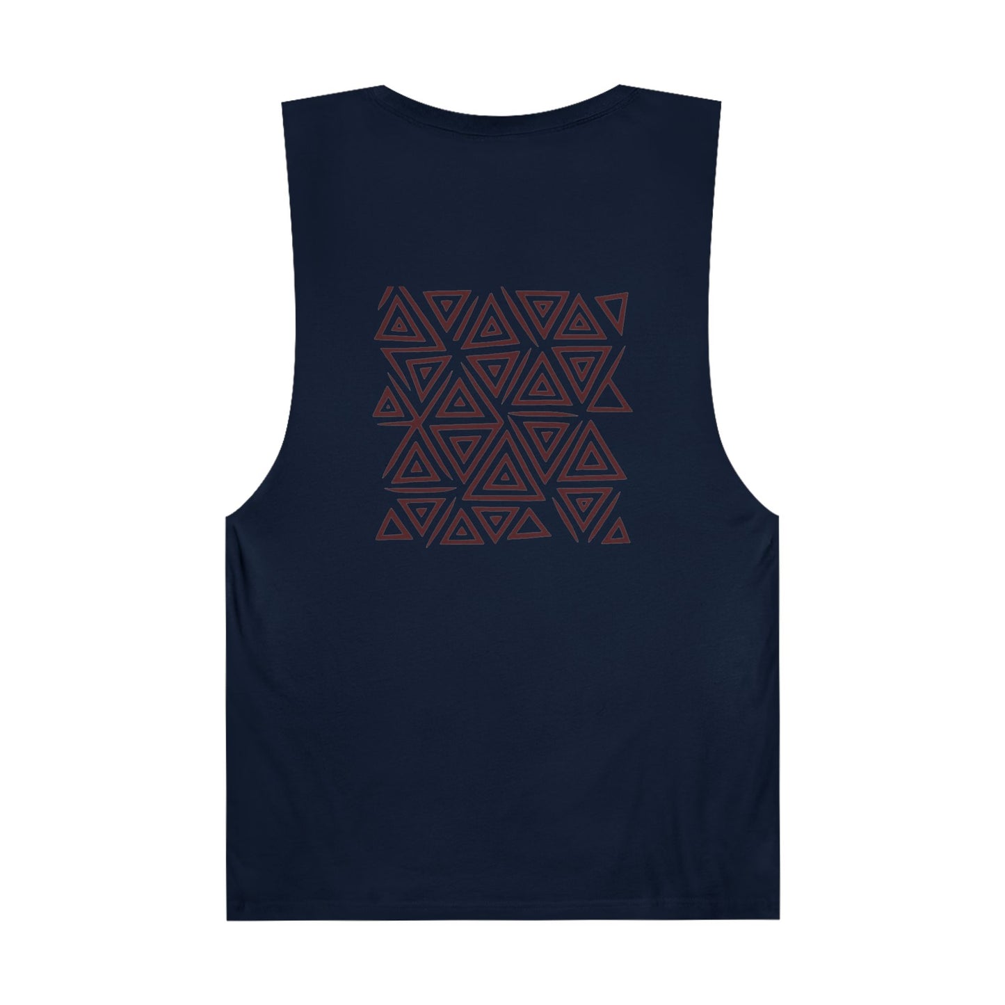FULOVEK - Unisex Barnard Geometric Tribal BROWN Tank Top | Casual Summer Wear, Beach Attire, Workout Shirt, Graphic Tee, Gift for Friends