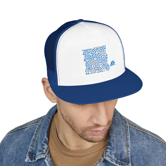 FULOVEK - Tribal Bohemian Embroidered 5 Panel Trucker Cap, Casual Streetwear Hat, Festival Accessory, Summer Fashion, Unique Gift Idea