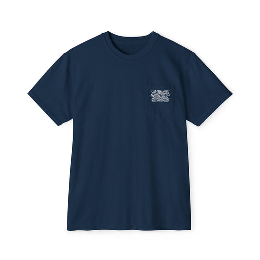 FULOVEK - Tribal Pocket T-Shirt - Casual Comfort for Everyday Wear, Unisex Tee, Summer Essential, Gift for Him/Her, Relaxed Style