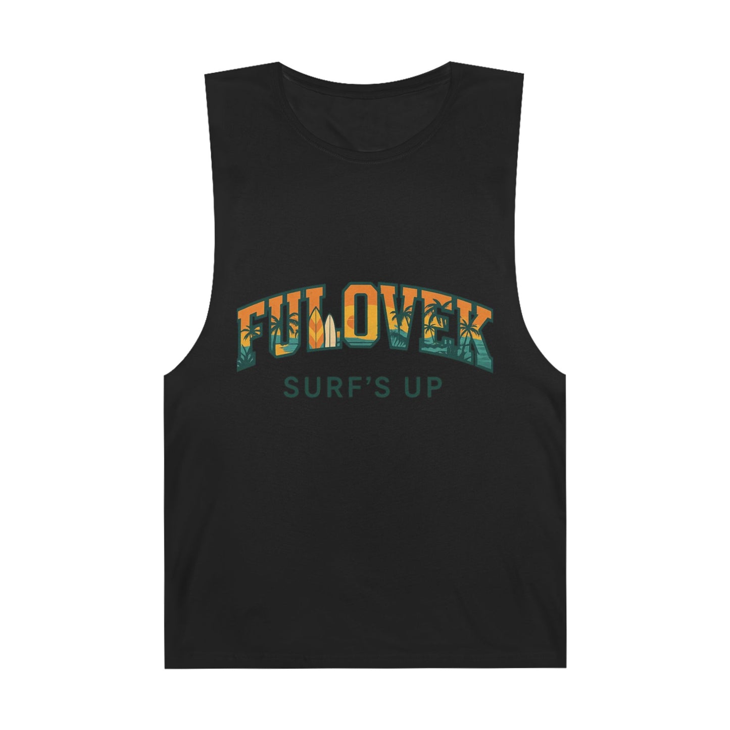 FULOVEK - Unisex Surf's Up Tank Top - Relaxed Casual Style for Beach Lovers