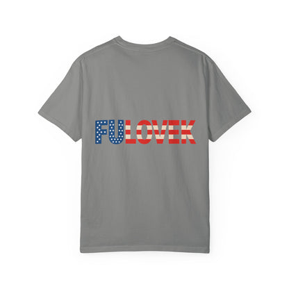 FULOVEK - Patriotic Unisex T-Shirt with Red, White & Blue Design | Casual Apparel for Holidays, Gifts, and Everyday Wear