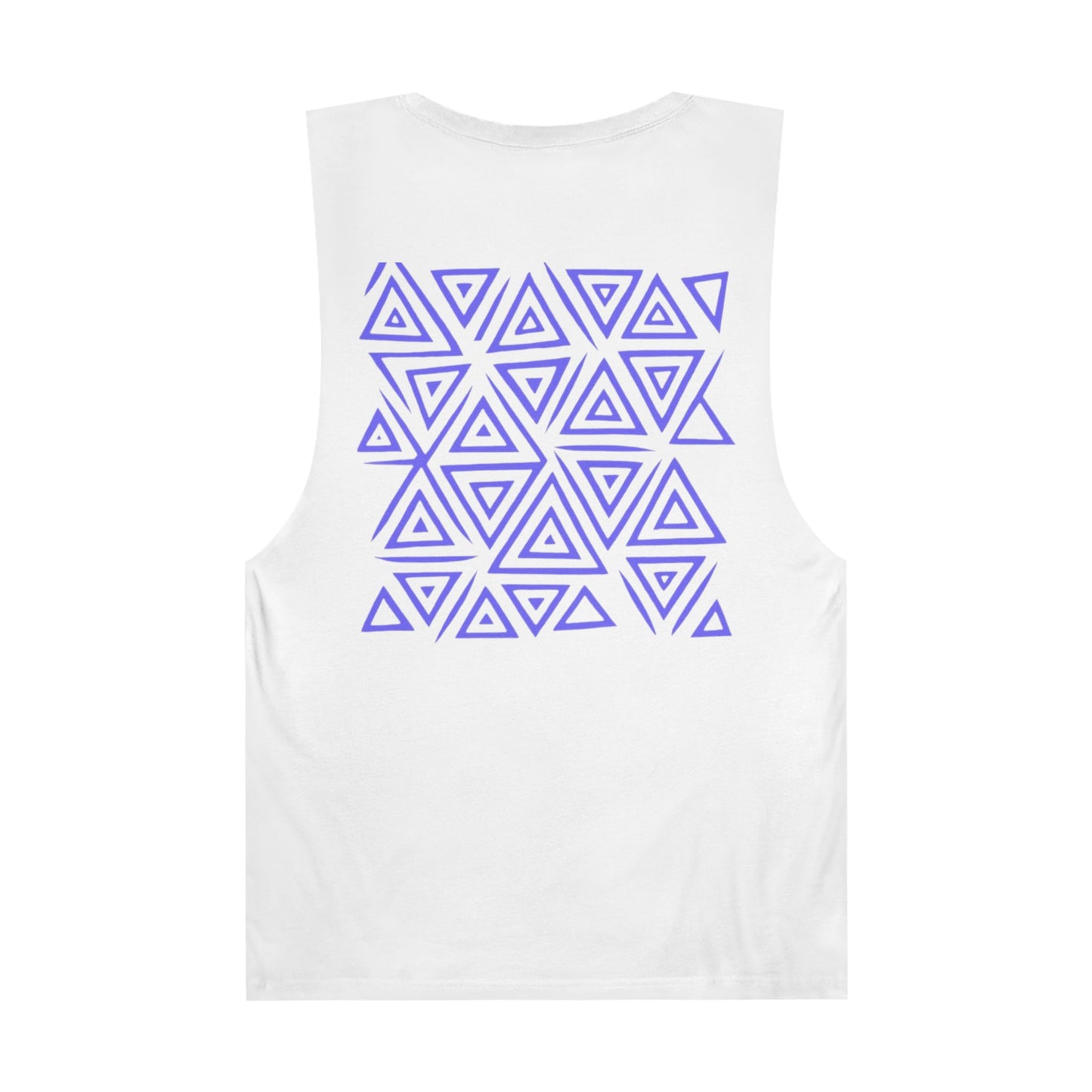 FULOVEK - Unisex Barnard Geometric Tribal PURPLE BLUE Tank Top | Casual Summer Wear, Beach Attire, Workout Shirt, Graphic Tee, Gift for Friends