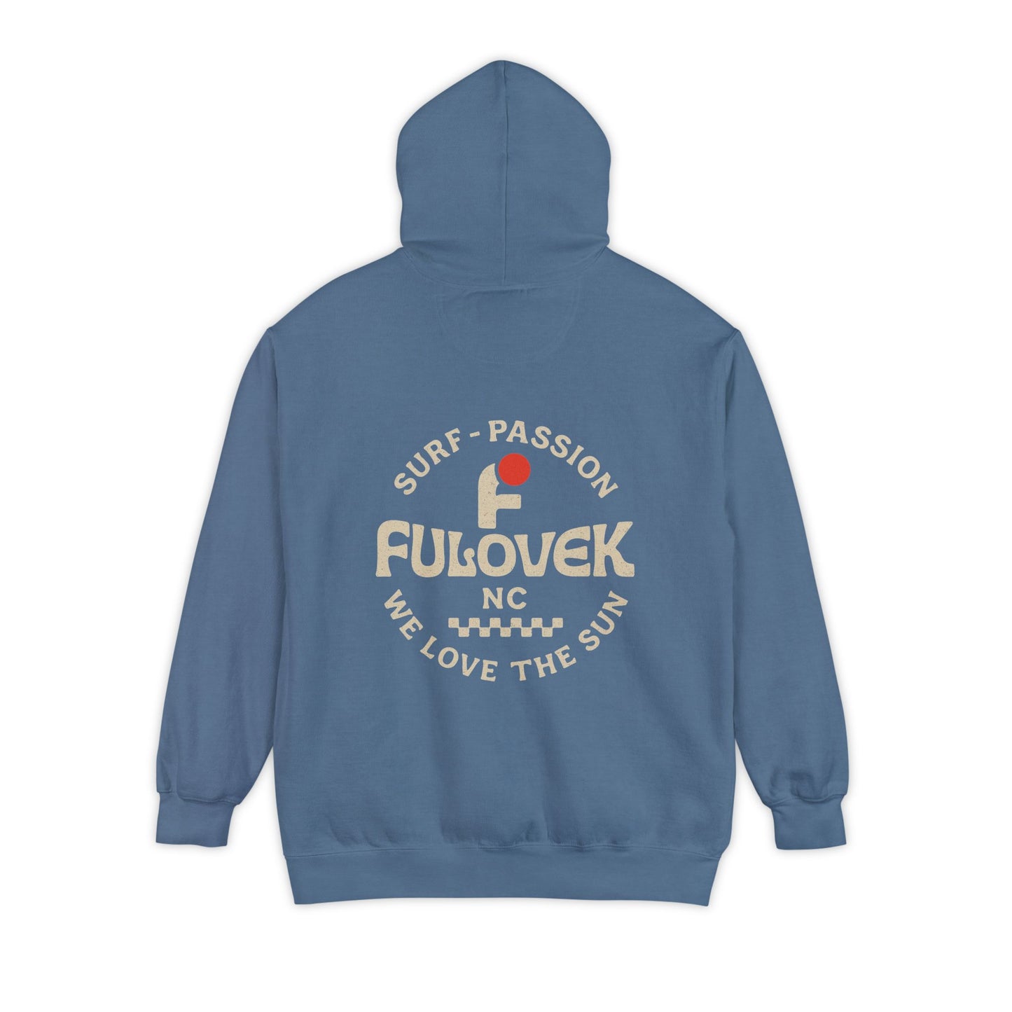 FULOVEK - Surf-Inspired Unisex Hoodie - We Love the Sun - Casual Style, Beach Vibes, Perfect for Gifts, Summer Wear, Adventure Ready