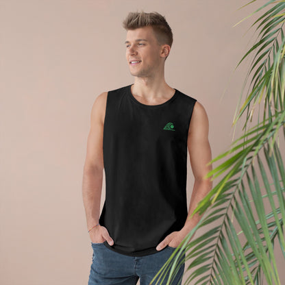 FULOVEK - Unisex Barnard Geometric Tribal GREEN Tank Top | Casual Summer Wear, Beach Attire, Workout Shirt, Graphic Tee, Gift for Friends