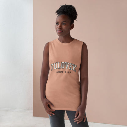 FULOVEK - Unisex Surf's Up Tank Top - Relaxed Casual Style for Beach Lovers