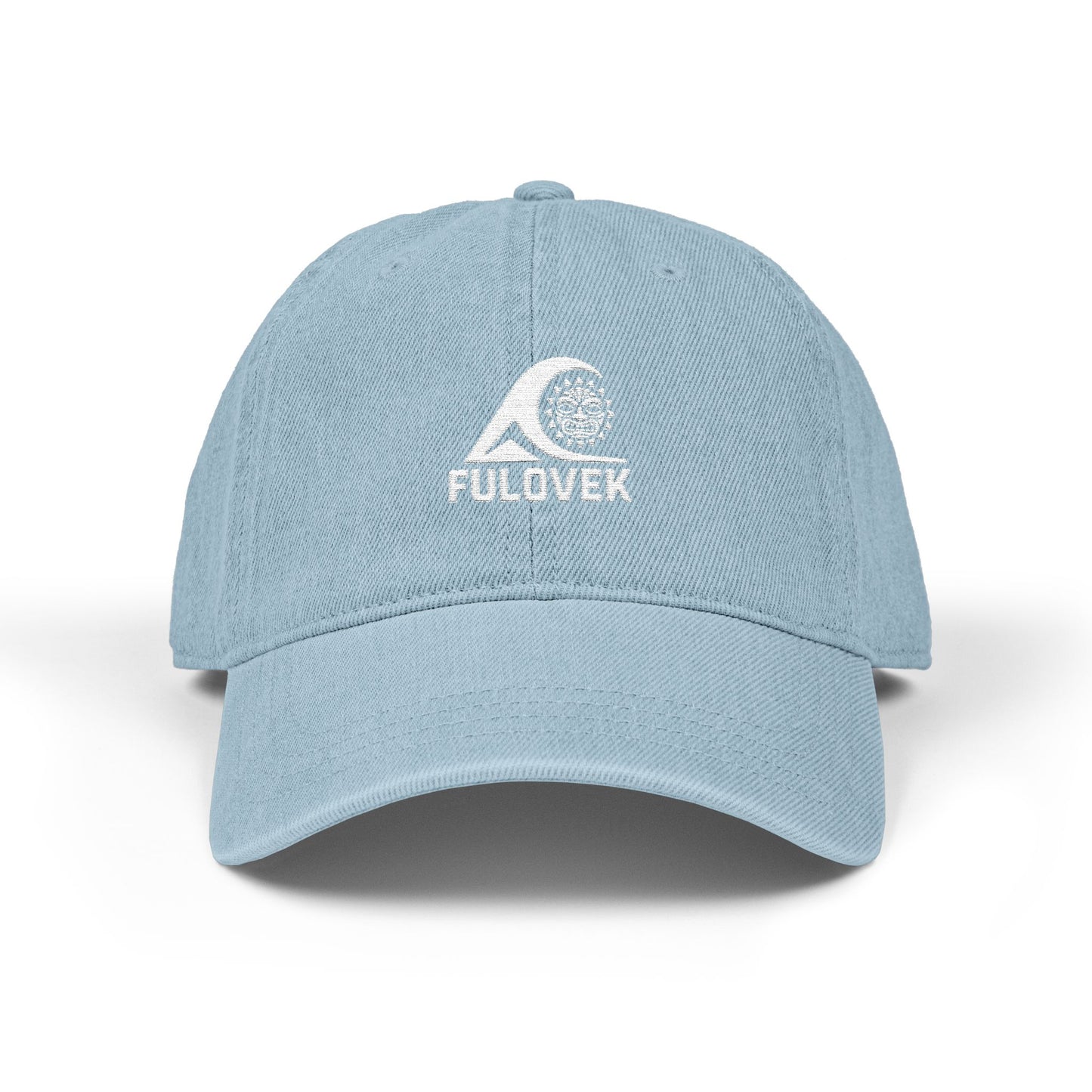 FULOVEK - TIKI Stylish Embroidered Denim Hat for Adventurers, Casual Wear, Outdoor Activities, Personalized Cap, Summer Accessory.