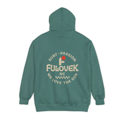 FULOVEK - Surf-Inspired Unisex Hoodie - We Love the Sun - Casual Style, Beach Vibes, Perfect for Gifts, Summer Wear, Adventure Ready