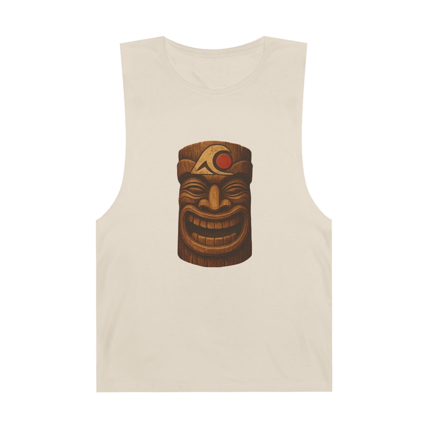 Unisex Tiki Tank Top, Summer Casual Wear, Tropical Vacation Shirt, Beach Party Attire, Outdoor Festival Clothing