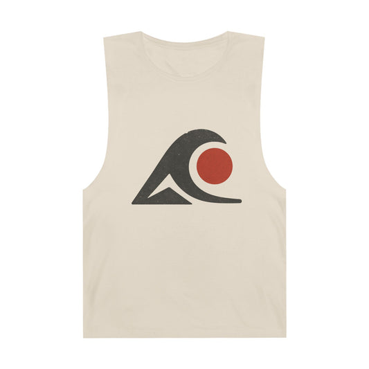 FULOVEK - Unisex Tank Top with Retro Wave Design, Summer Fitness Shirt, Beach Workout Top, Casual Outfit Essential, Gift for Outdoor Lovers