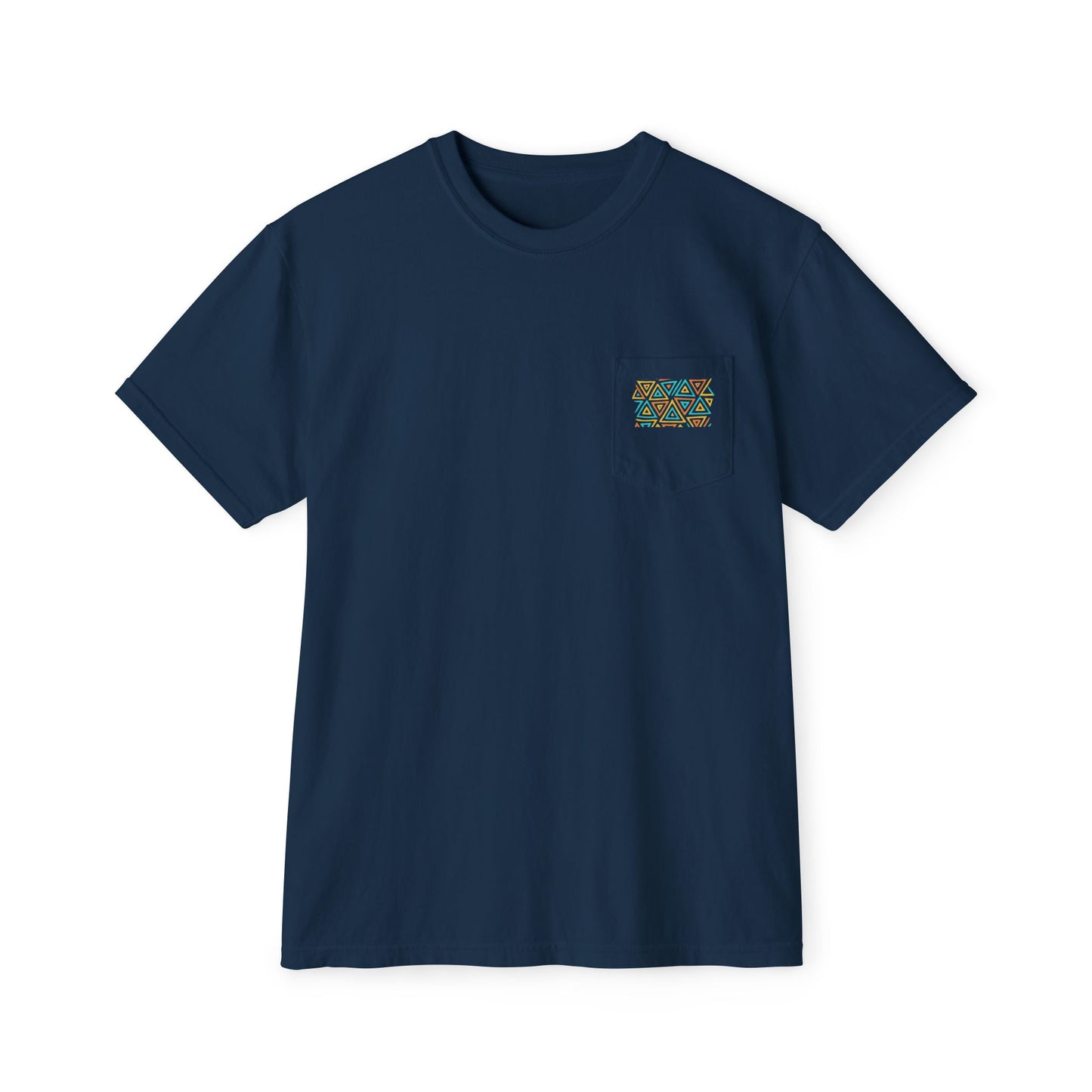 FULOVEK - Tribal Pocket T-Shirt - Casual Comfort for Everyday Wear, Unisex Tee, Summer Essential, Gift for Him/Her, Relaxed Style