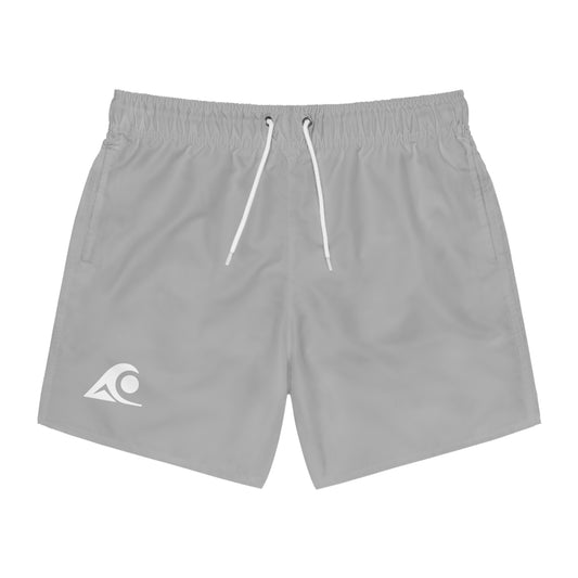Vibrant Swim Trunks for Summer Fun, Beachwear, Pool Party Essentials, Perfect for Vacation, Light Grey Design