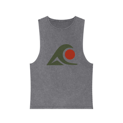 Unisex Stonewash Graphic Tank Top - Vibrant Retro Wave Design, Summer Beachwear, Casual Layering, Gift for Outdoor Lovers, Trendy [...]