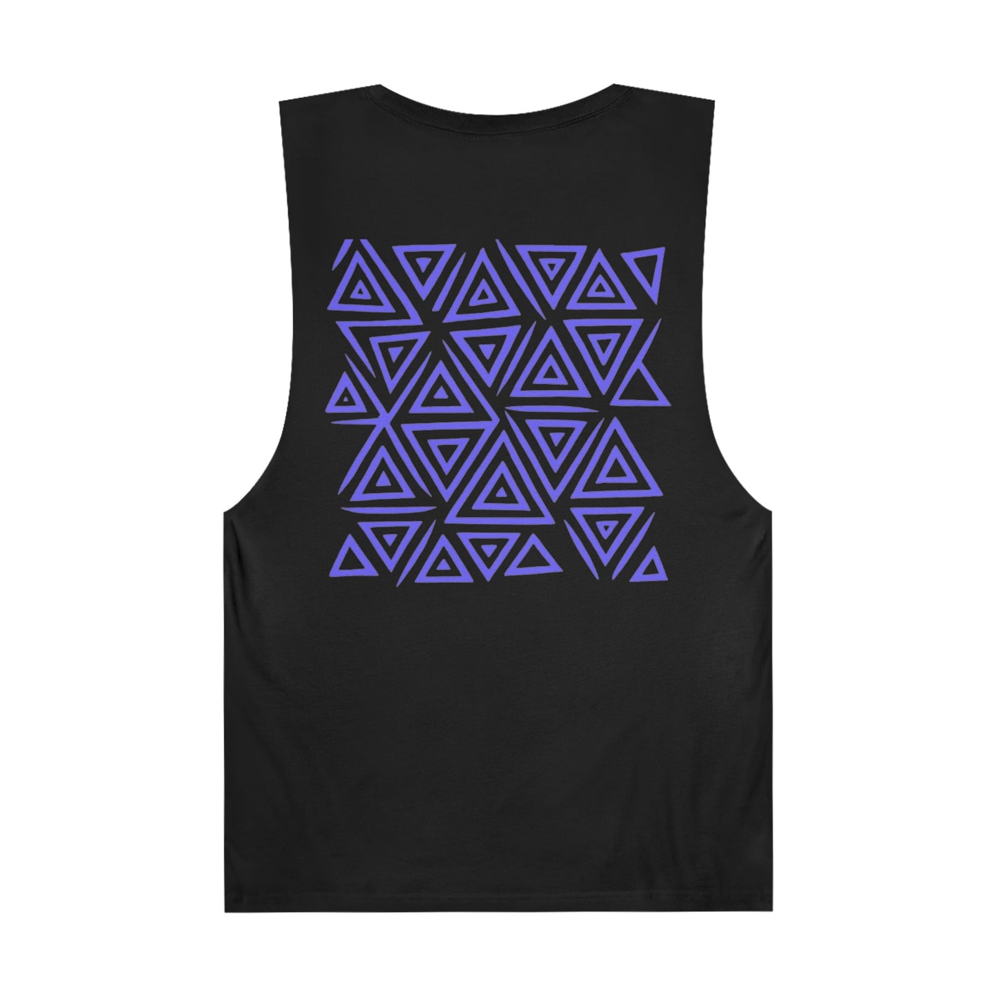 FULOVEK - Unisex Barnard Geometric Tribal PURPLE BLUE Tank Top | Casual Summer Wear, Beach Attire, Workout Shirt, Graphic Tee, Gift for Friends