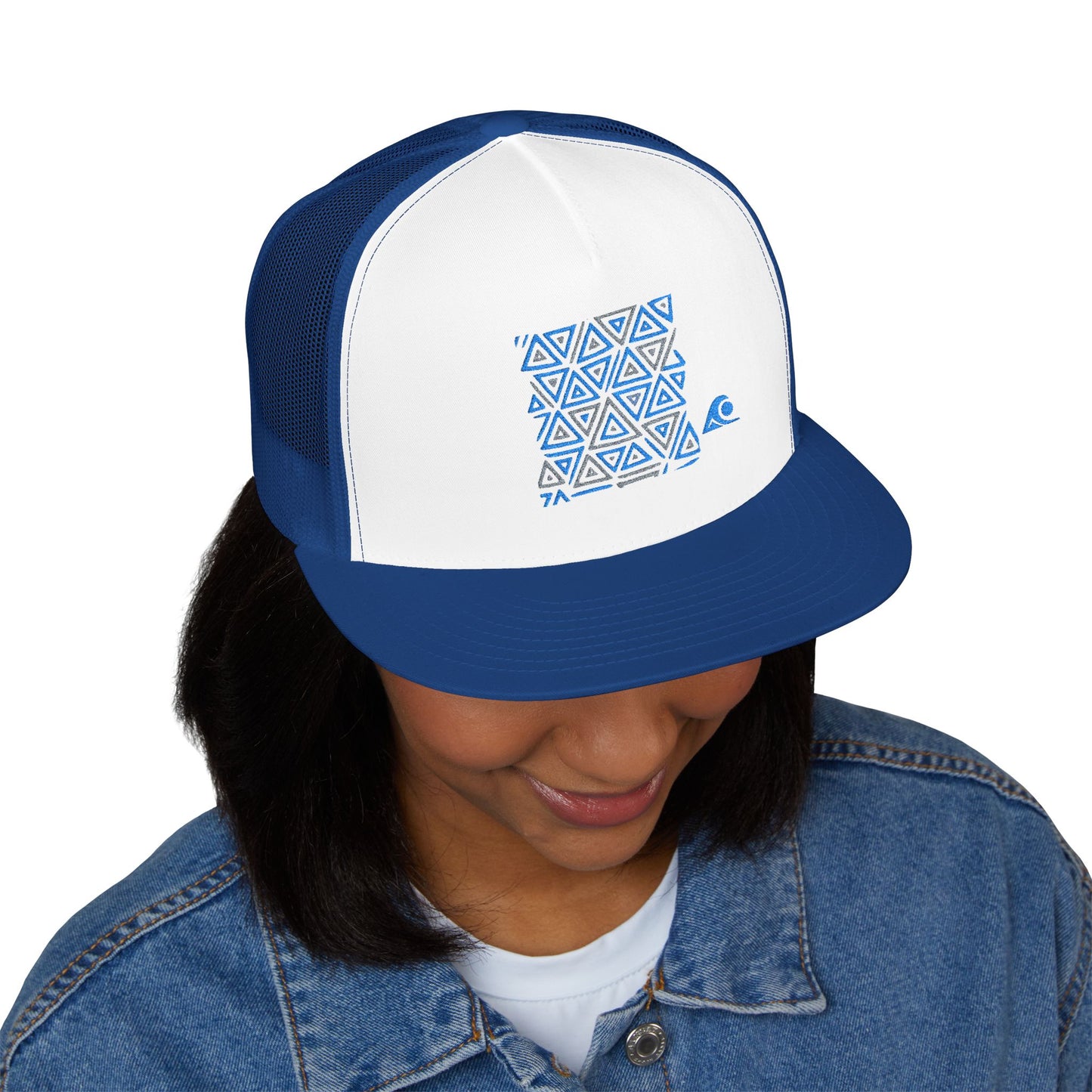 FULOVEK - Tribal Bohemian Embroidered 5 Panel Trucker Cap, Casual Streetwear Hat, Festival Accessory, Summer Fashion, Unique Gift Idea