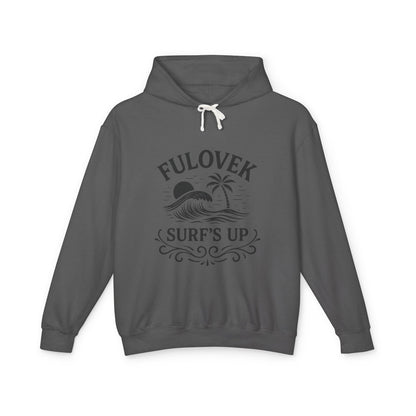 FULOVEK - Surf's Up Unisex Hooded Sweatshirt - Beach Vibes Apparel, Casual Wear, Gift for Surfers, Summer Fashion, Comfortable Lightweight Hoodie