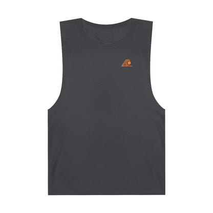 FULOVEK - Unisex Barnard Geometric Tribal ORANGE Tank Top | Casual Summer Wear, Beach Attire, Workout Shirt, Graphic Tee, Gift for Friends