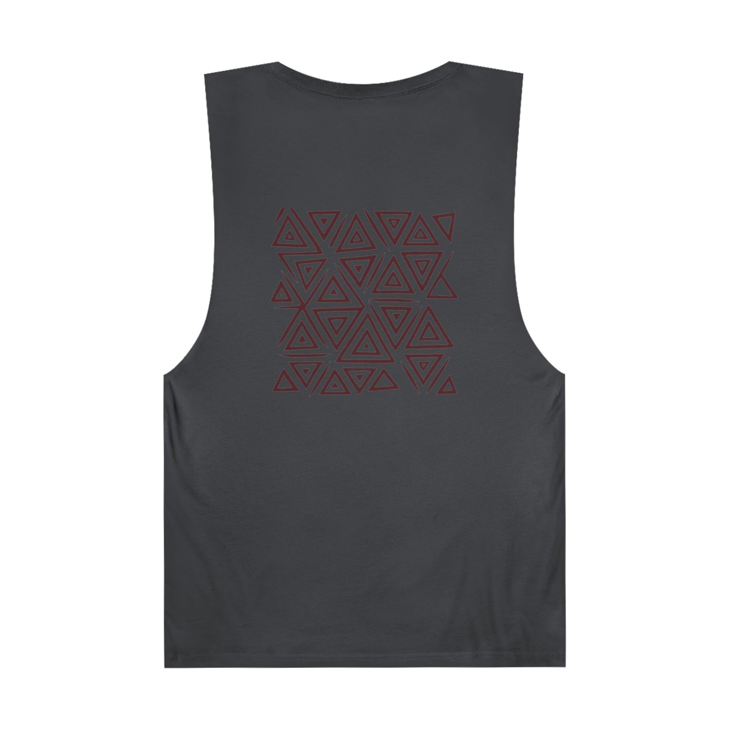 FULOVEK - Unisex Barnard Geometric Tribal BROWN Tank Top | Casual Summer Wear, Beach Attire, Workout Shirt, Graphic Tee, Gift for Friends