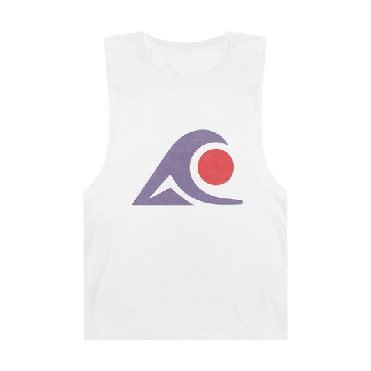 FULOVEK - Unisex Tank Top with Retro Wave Design, Summer Fitness Shirt, Beach Workout Top, Casual Outfit Essential, Gift for Outdoor Lovers