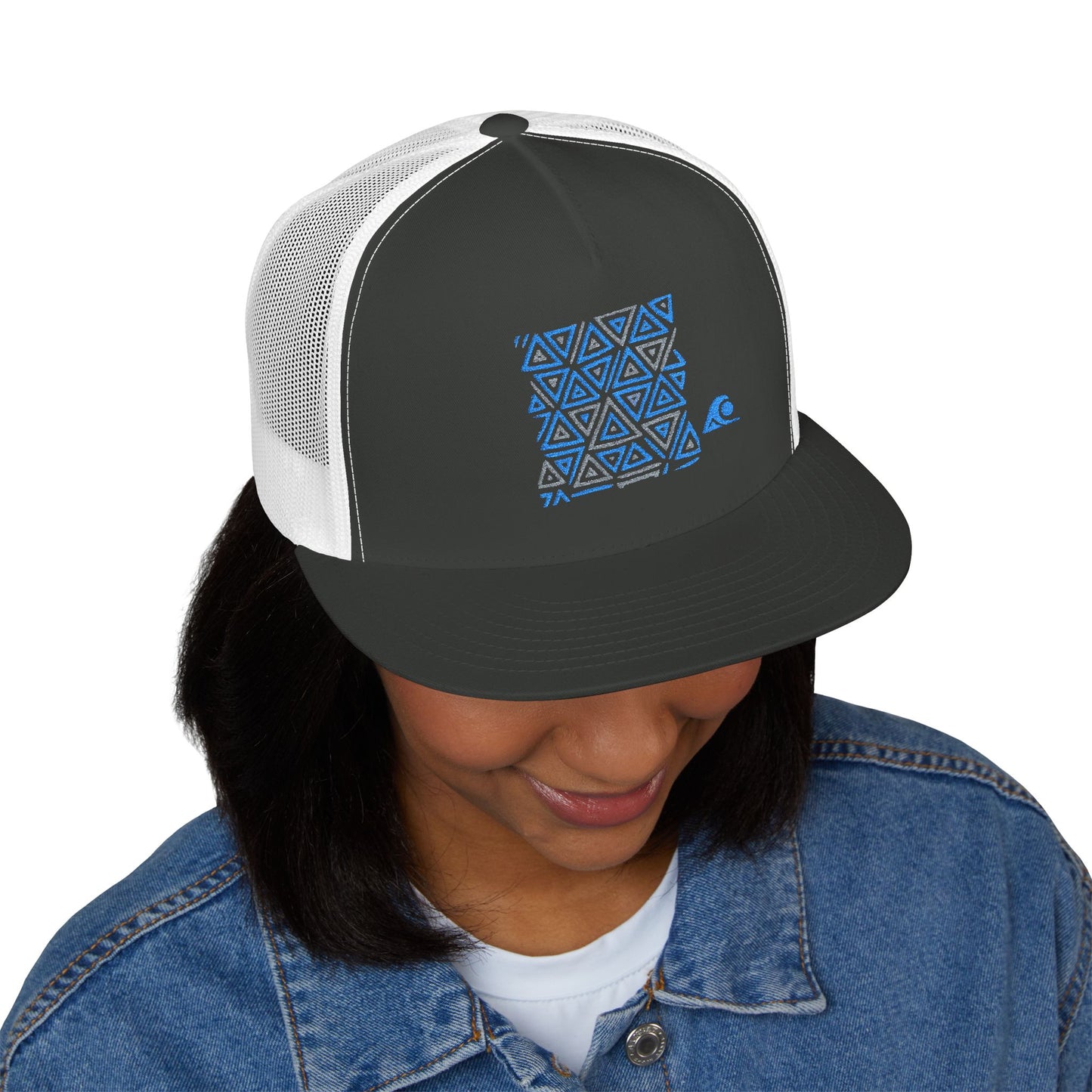 FULOVEK - Tribal Bohemian Embroidered 5 Panel Trucker Cap, Casual Streetwear Hat, Festival Accessory, Summer Fashion, Unique Gift Idea