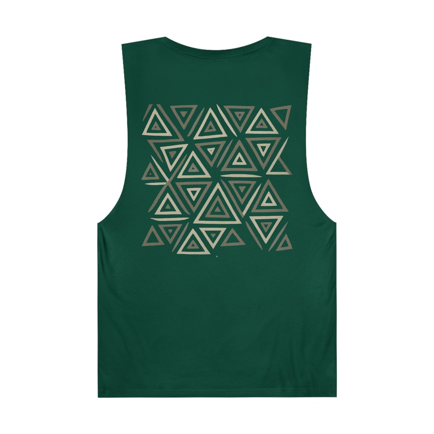 FULOVEK - Unisex Barnard Geometric Tribal GREY Tank Top | Casual Summer Wear, Beach Attire, Workout Shirt, Graphic Tee, Gift for Friends