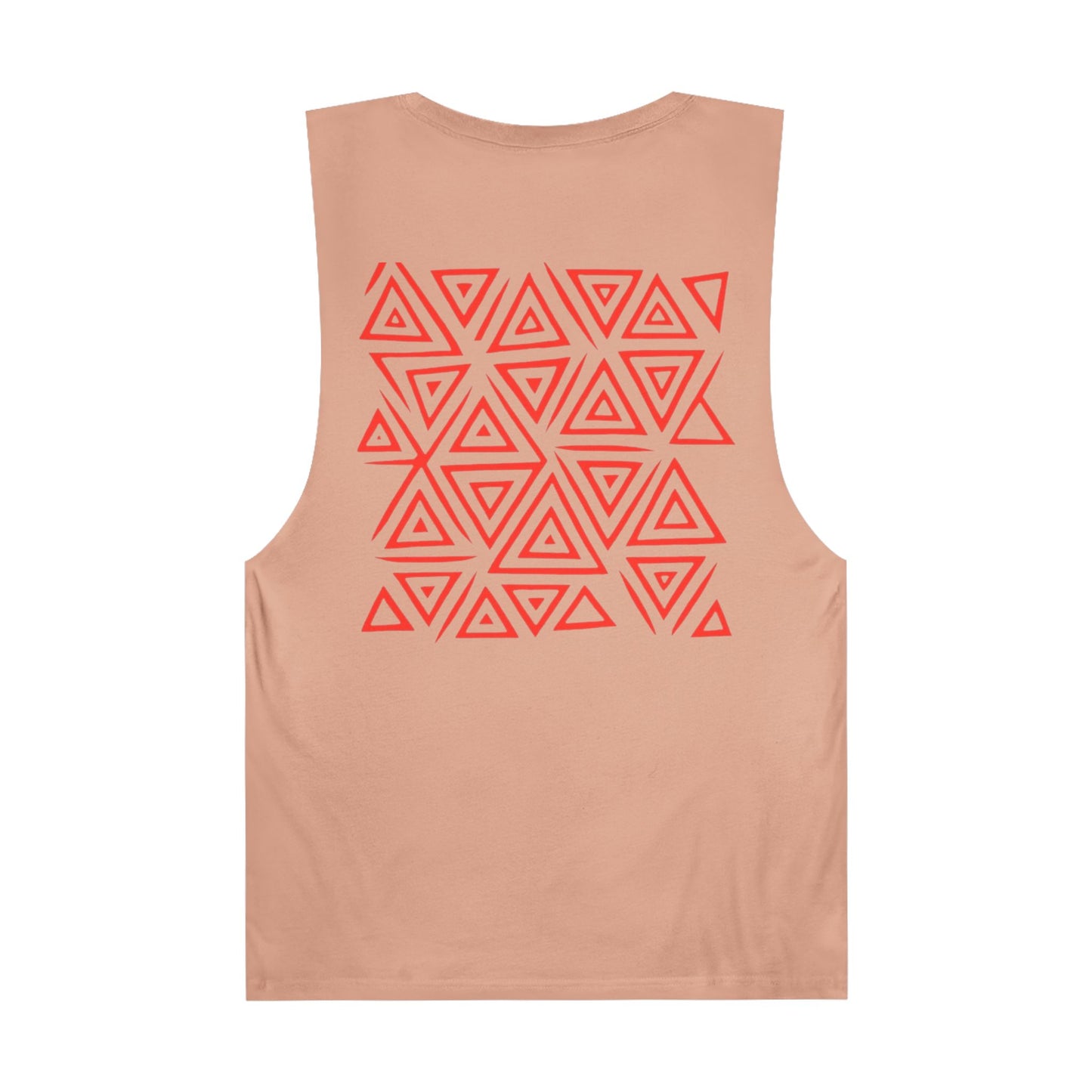 FULOVEK - Unisex Barnard Geometric Tribal RED Tank Top | Casual Summer Wear, Beach Attire, Workout Shirt, Graphic Tee, Gift for Friends