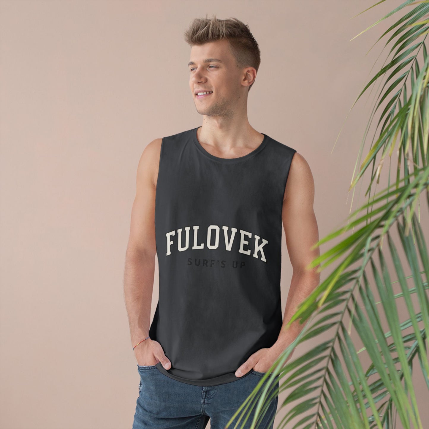 FULOVEK - Unisex Surf's Up Tank Top - Relaxed Casual Style for Beach Lovers